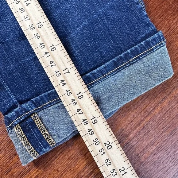 AG Adriano Goldschmied The Malibu Crop Pant Dark Wash Cuffed Denim Jeans 27R - Picture 9 of 12